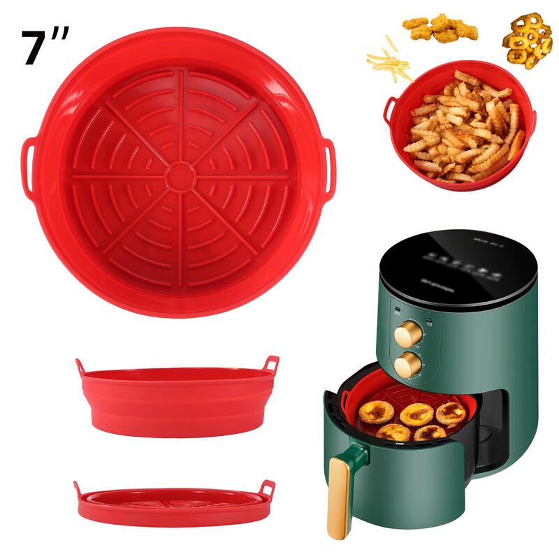 Foldable Round Silicone Air Fryer Baking Pan