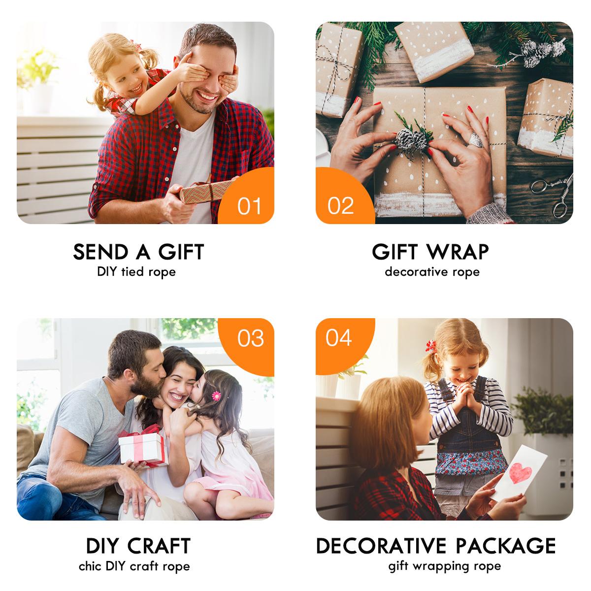 

1 рулон золотой хлопковой нити DIY веревка для завязывания для упаковки подарков, украшения вечеринки, поделок, шитья, изготовления украшений, декоративная лента other золотистый