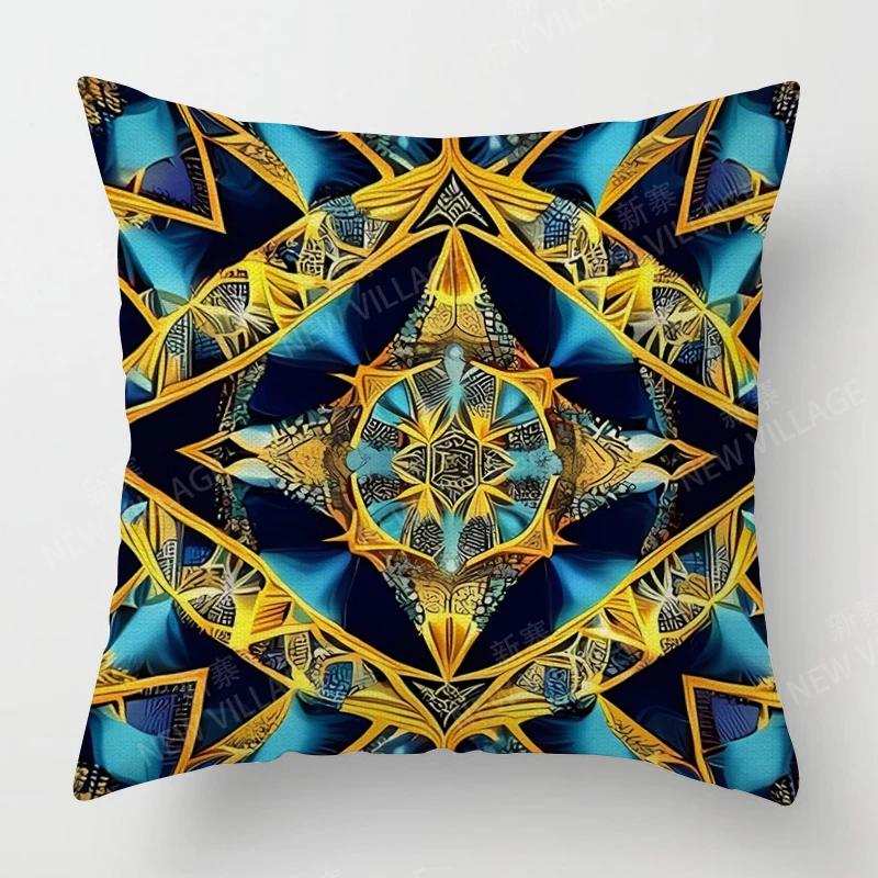 Paint Several Patterns Throw Pillow Cover With Short Plush Print For Living Room Sofa Decoration Cushion Cover Pillow Covers