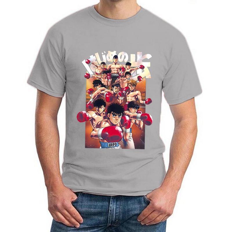 Anime Hajime No Ippo Graphic T Shirt Men Fashion Personality Printed Short Sleeve Casual Outdoor Round Neck Loose Cozy Tees