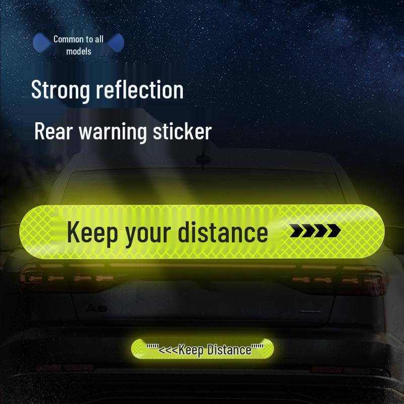 

Reflective Car Tail Safety Sticker - Night Warning Anti-Rear-End