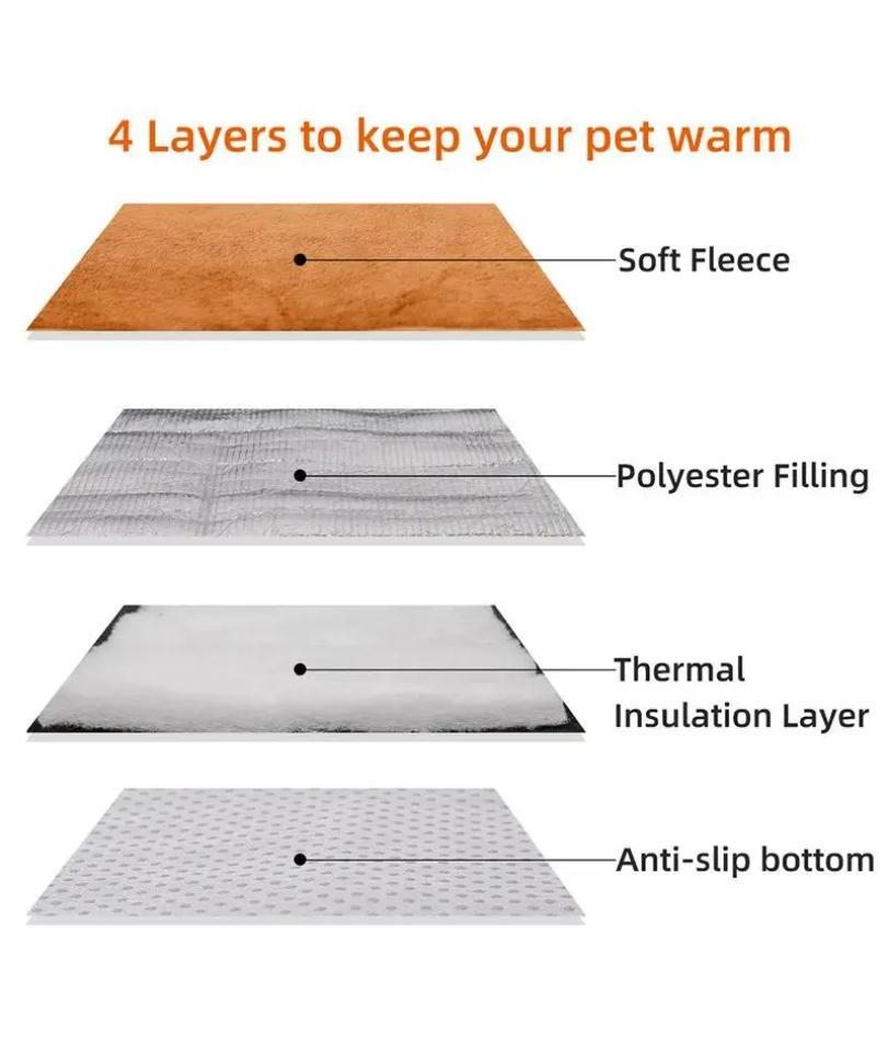 Self Heating Pet Bed Comfortable Flannel Dog Mat Elderly Pets Cat Warmer Winter Thermal Supplies Waterproof Warming Pad #W0