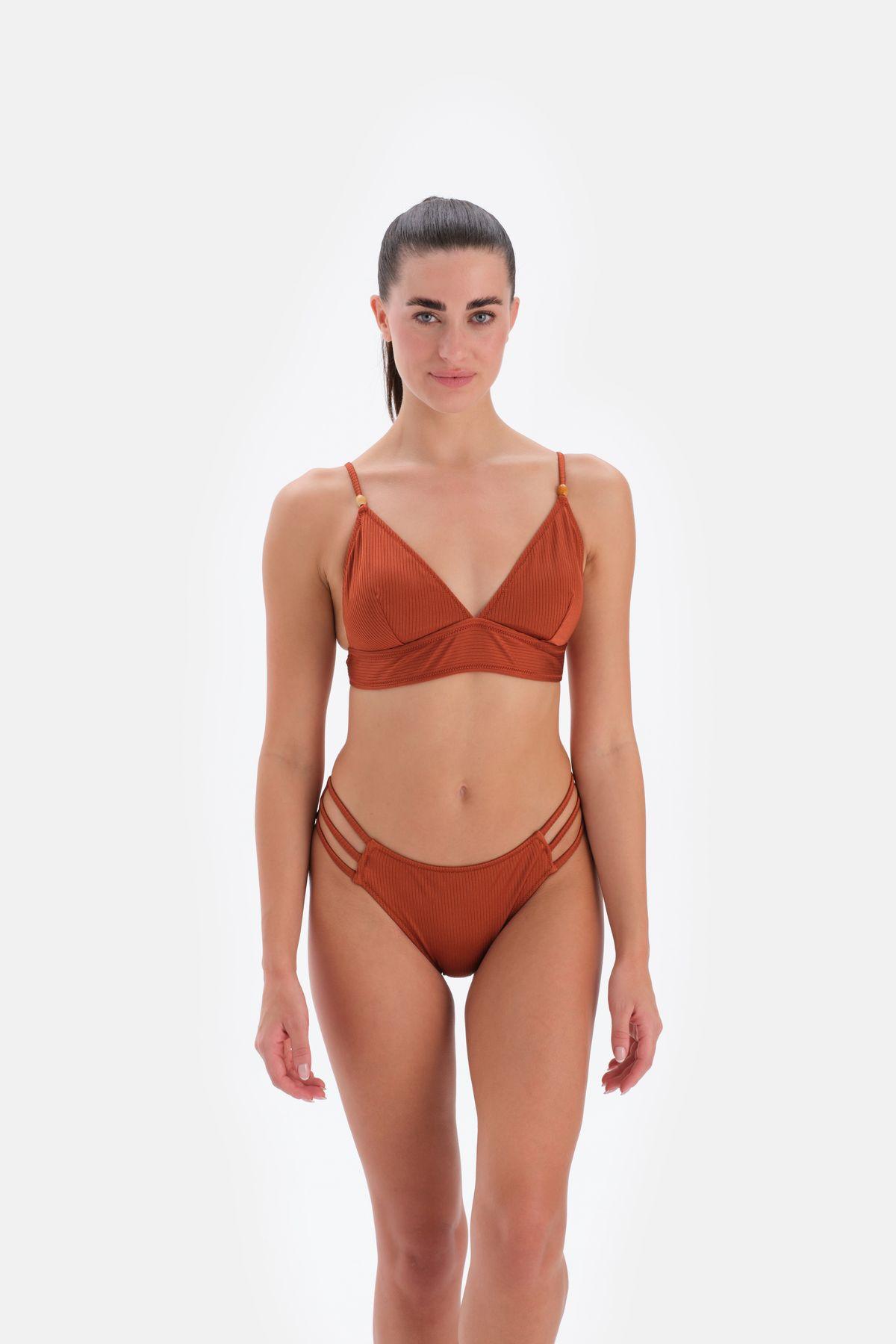 

Женский модный новый комплект бикини коричневый 3151Bk треугольник 2XL