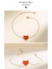 Women's Heart Antler Red Agate Bracelet - 925 Silver, Fresh Christmas Birthday Gift