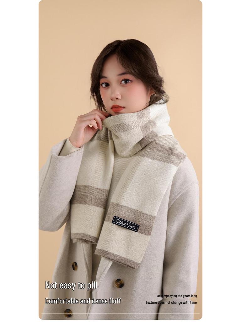 2025 Damen Schal aus Wolle im koreanischen Stil: Warmer, vielseitiger Winter-Nackenwärmer und Geburtstagsgeschenk
