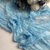 Wrinkle Gauze Table Runner Cheesecloth Semi-Sheer Table Setting Dining Wedding Party Christmas House Banquets Arches Decor