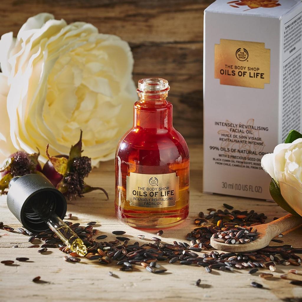 The Body Shop Oils of Life Intensely Revitalising Facial Oil 30ml Hydrating Skin Care Treatment