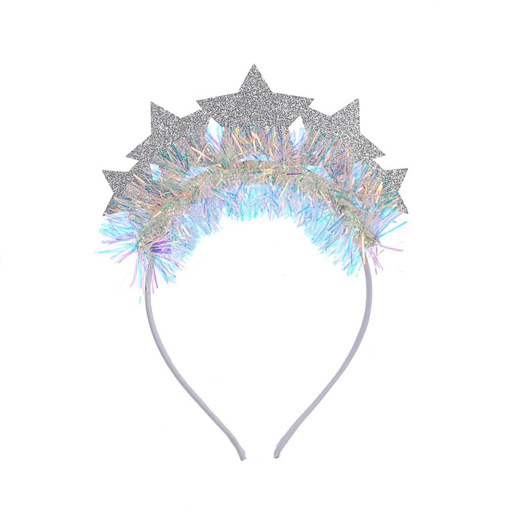 Silver White Star Party Headpiece Fashionable And Eye Catching Headband For Women And Teens Weddings And Performances
