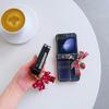 Cute Bowknot Plaid PU Leather Wrist Strap Phone Case for Samsung Galaxy Z Flip 6 5 4 3 5G Hinge Protection Shockproof Cover