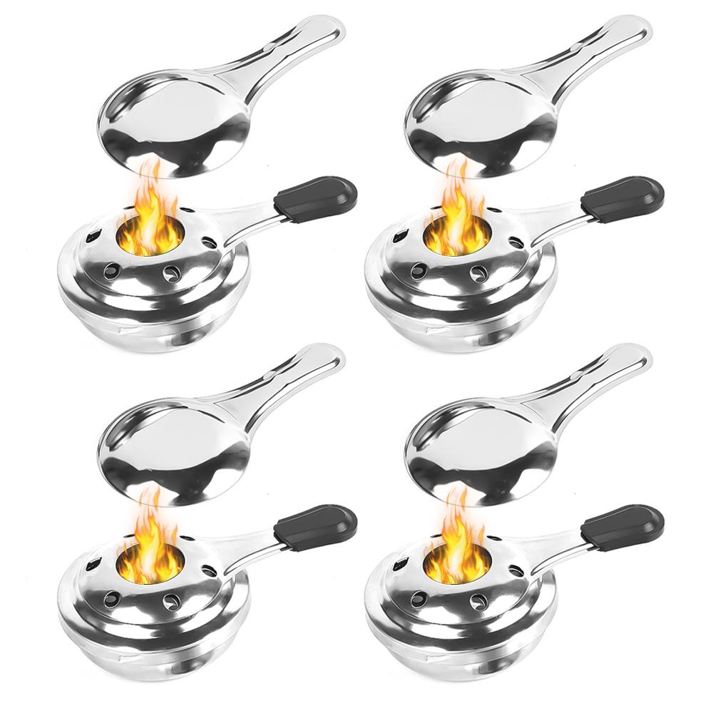Stainless Steel Camping Alcohol Stoves Portable Picnic BBQ Furnace Cheese Hotpot Alcohol Stoves