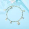 New 925 Silver Exquisite Golden Starry Bracelet Chain Link Women Bracelet Birthday Festival Jewelry Gifts