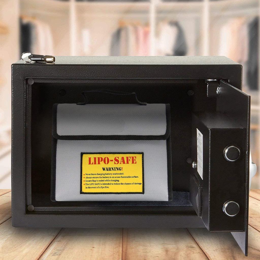 Explosion-Proof Double-Layer Fireproof Lithium Battery Safety Bag - Large Size (240x65x185mm)