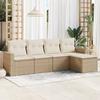 VidaXL Garden Lounge Set with Cushions 5 Pcs Beige Braided Resin 3218878
