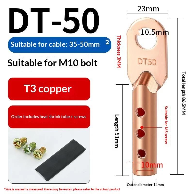 Cable Copper Joint Screw Fixed Copper Wire Nose Copper Aluminum Transition Terminal Aluminum Wire Ear Crimp Terminal Connector