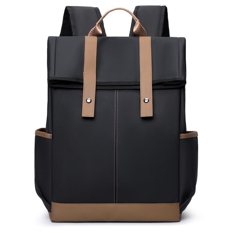 Color Block Large Capacity Backpack Travel Backpack Student Schoolbag
