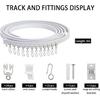 Flexible Ceiling Curtain Track, Bendable Curved Curtain Rail Ceiling Mount for Room Divider, Privacy Living Room and Bathroom, Drop Ceiling Shower
