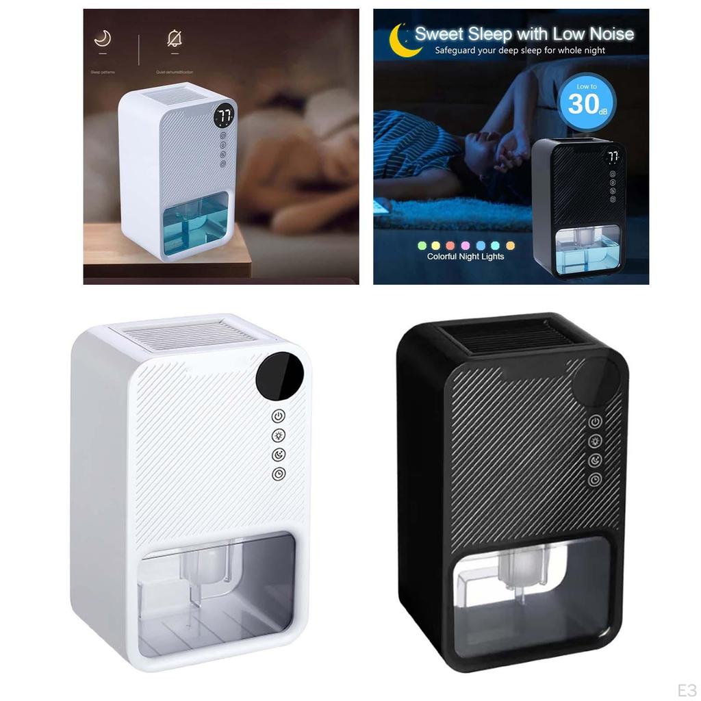 1.1L Air Dehumidifier, Moisture Absorbers with Colorful Night Light, Compact for Room, Bathroom,