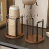 Paper Cup Holder & Dispenser: Dustproof Storage Rack for Coffee & Dining Tables