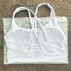 Solid Color Women Cross Back Bra Fitness Underwear Soft Fitness Sport Bra Top Gym Yoga Athletic Workout With Chest Pad