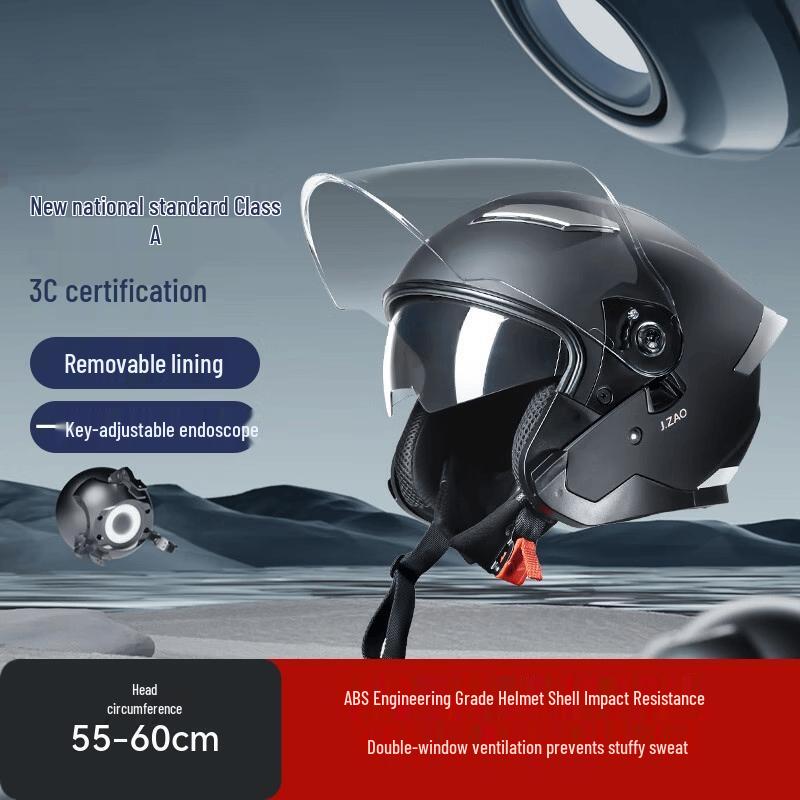 HANDUNYOU All-Season Motorcycle Half Helmet чёрный