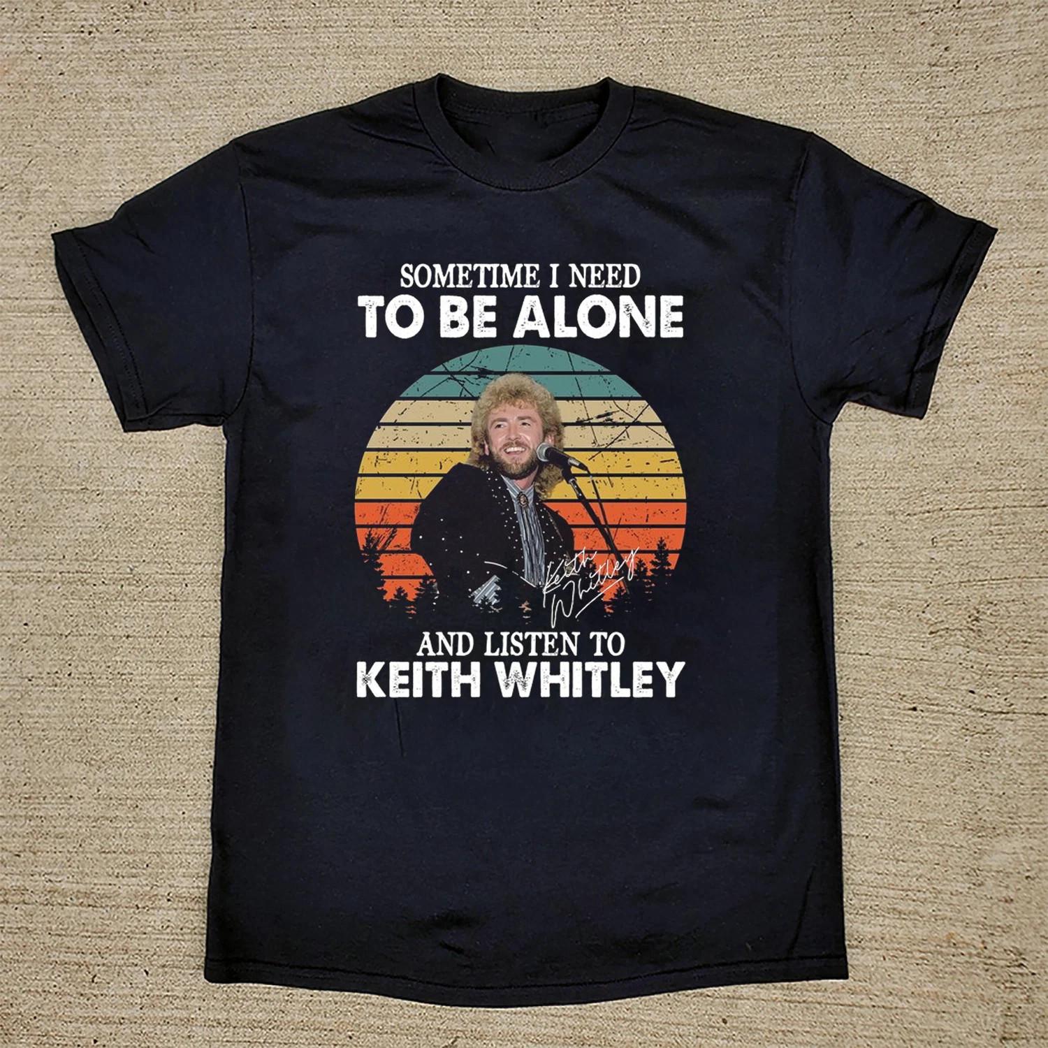 NEW Keith Whitley For Fans Black Cotton T Shirt All Size AG932 S разноцветный