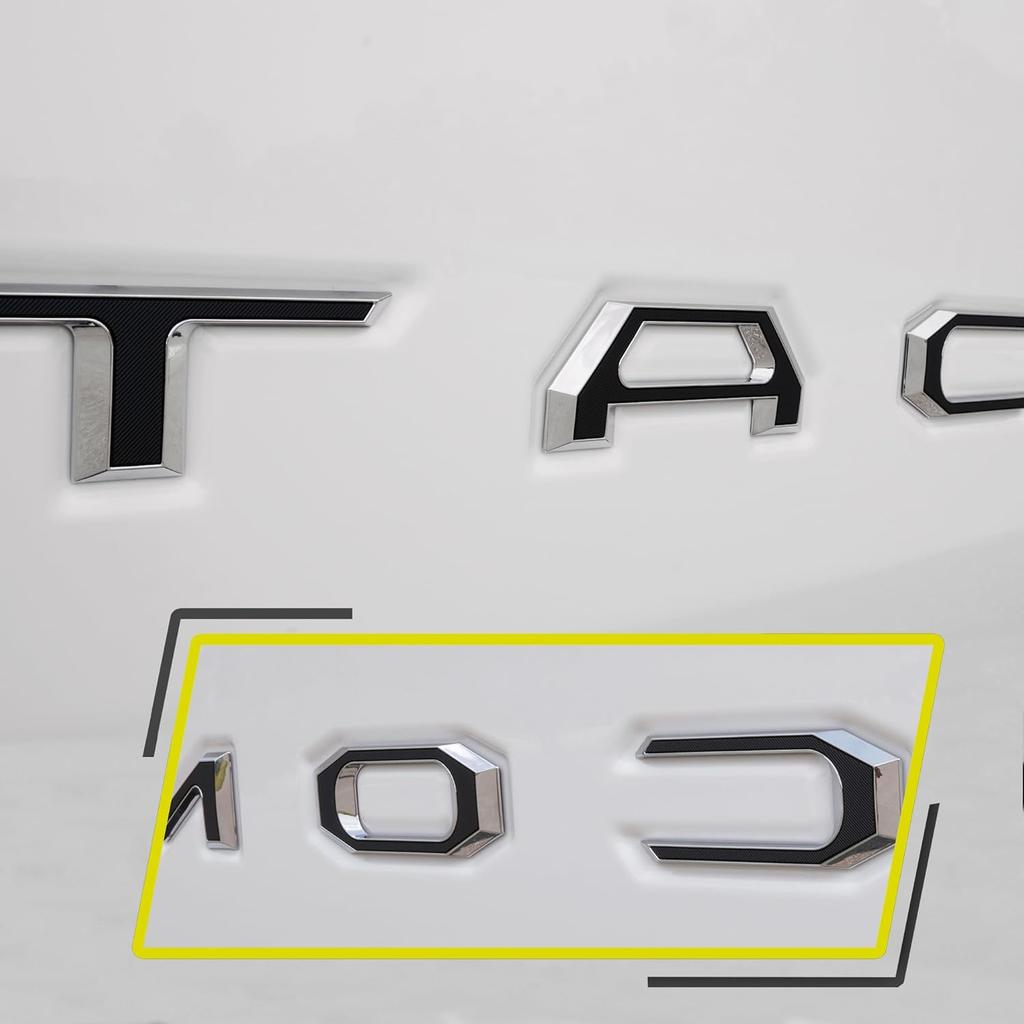 QEZT6 Dedicated Toyota Tacoma 2024+ Tailgate 3D Letter Cover Emblem Car Sticker Design Car Accessories Sticker