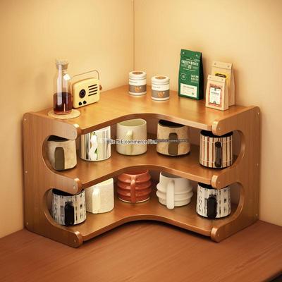 Multi-Purpose Desktop Storage Rack: Dining, Countertop Organizer, Tea Table, Cup Holder, Tray