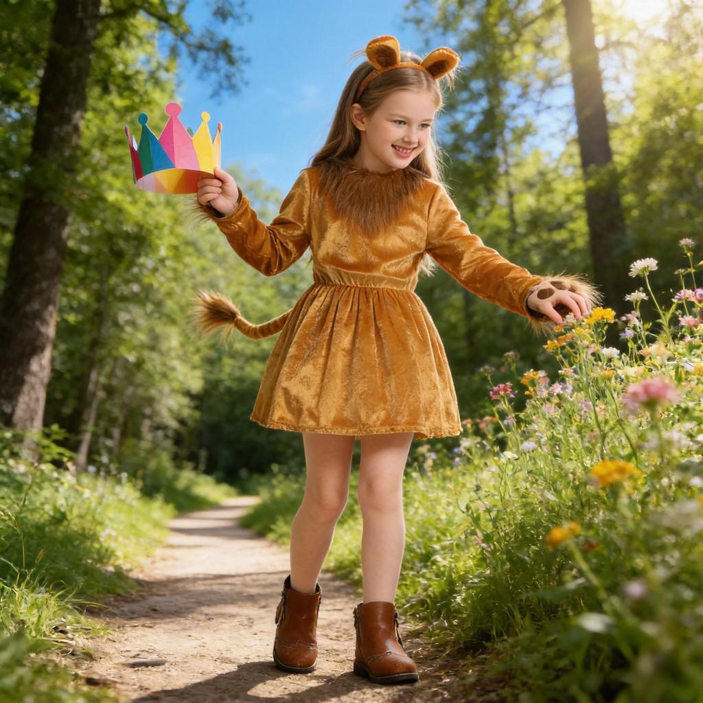Halloween Lion King Cosplay Costume For Kids With Polyester Fabric For Childrens Stage Performance