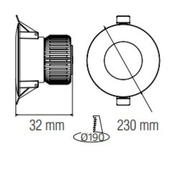 Spot SMD LED downlight blanc 30W 4200K