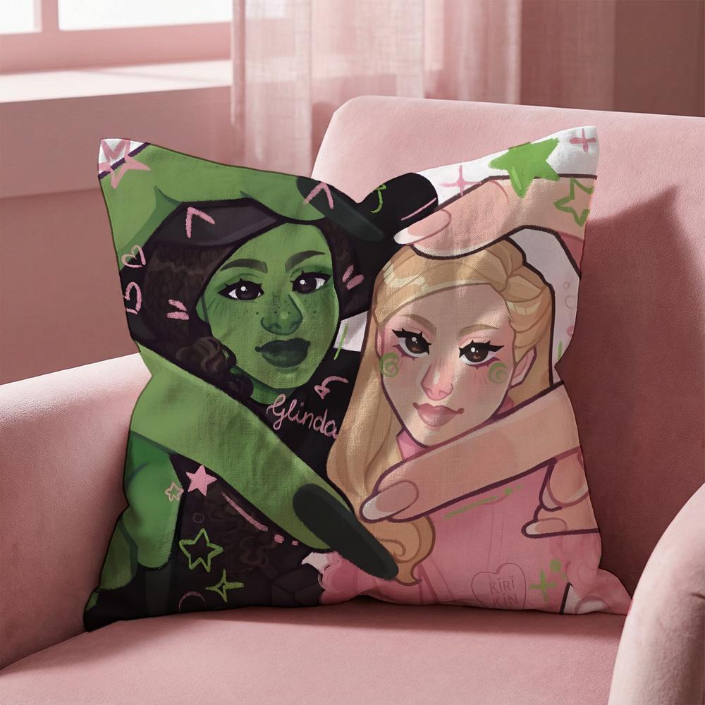 Movie W-Wickeds Cushion Cover Multi-Scene Pillow Cover for Home & Car - Reversible, Soft & Durable for Daily Use