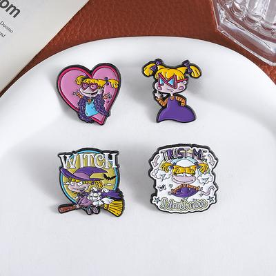 Magical Girl Emaille-Anstecknadeln Custom VERTRAU MIR Ist mir egal Broschen Reversabzeichen Kleidung Lustiger Schmuck Geschenk für Kinder Freunde
