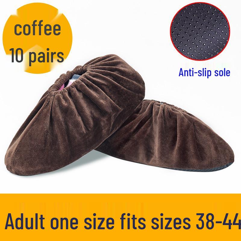 Washable Non-Slip Velvet Shoe Covers for Adults & Students - Ideal for Household & Computer Classes