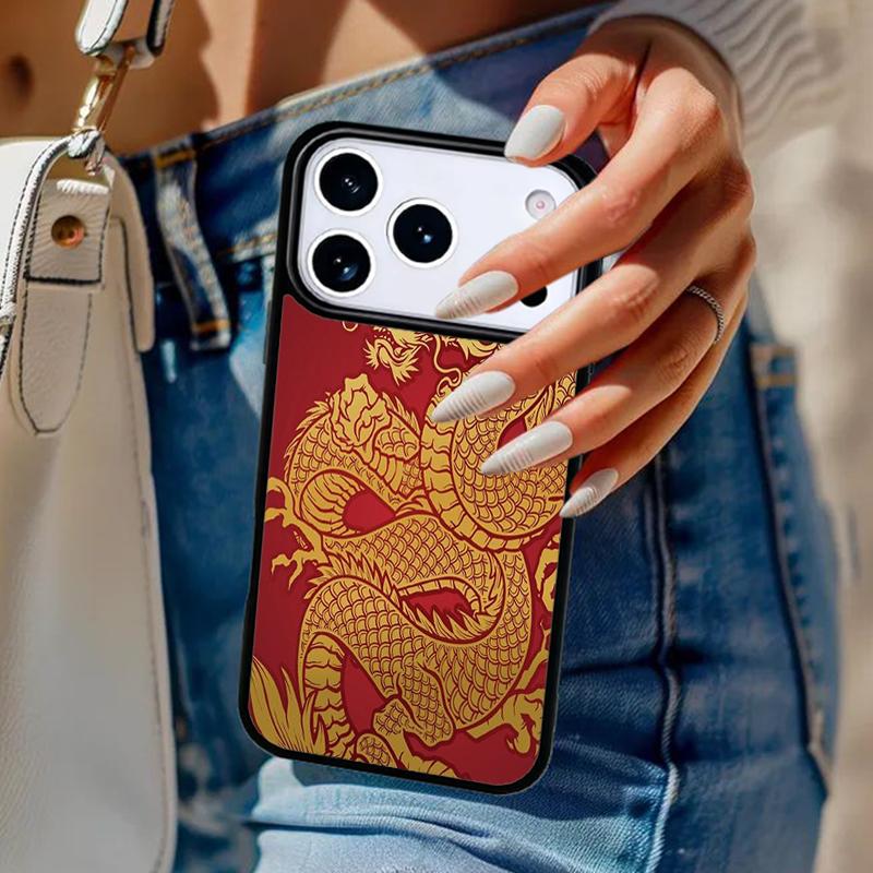Asian Chinese Dragon Phone Case For iPhone 17 Air 14 15 13 12 Max Cover For Apple 14 15 16 16e 11 Pro Max Plus Coque
