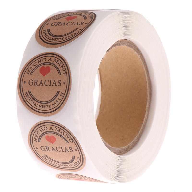 500 ks Gracias Španělské štítky s poděkováním samolepky Ručně vyráběné samolepky na scrapbooking