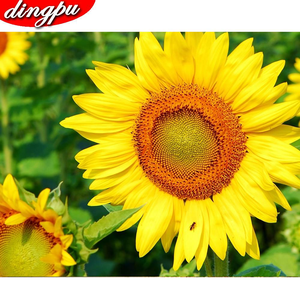 DINGPU Full Round Drill 5D DIY Diamond Painting "Flower " Embroidery Cross Stitch 5D Home Decor Gift