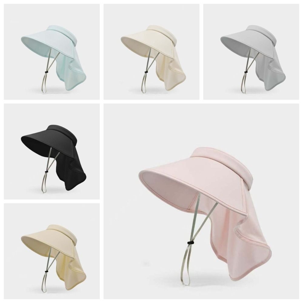 Ice Silk Summer Men Visor Cap Wide Brim Mountaineering Cap Fashion Sun Cap  Famale