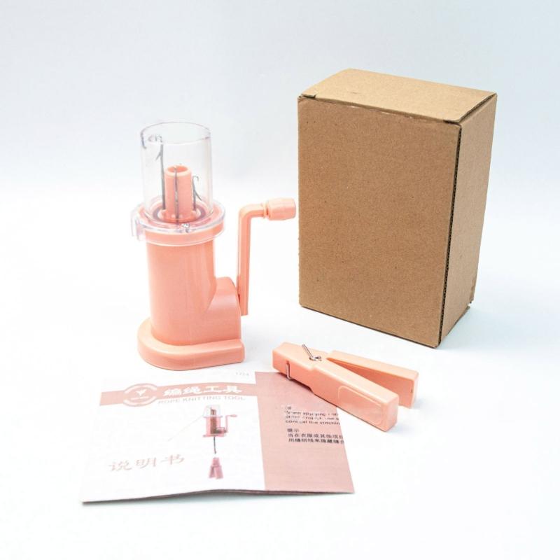 DIY Household Hand Spool Knitter, Mini Sewing Knitting Machine Hand-Operated Knitting Machine Craft Bracelet Weave Tool