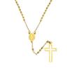 Kreuz Rosenkranz Halsketten für Damen, Jungfrau Maria Anhänger Cruz Halskette, Edelstahl Christus Schmuck