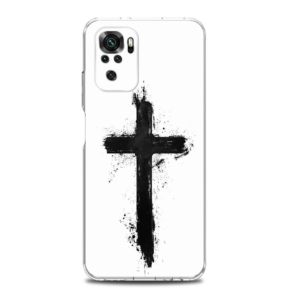 Etui Na Telefon Dla Xiaomi Redmi Note 15 14 13 12 4G 10 11 Pro Plus 5G 14C 13C 12C 10C Miękkie Pokrowiec TPU Krzyż Jezusa Chrystusa Biblia