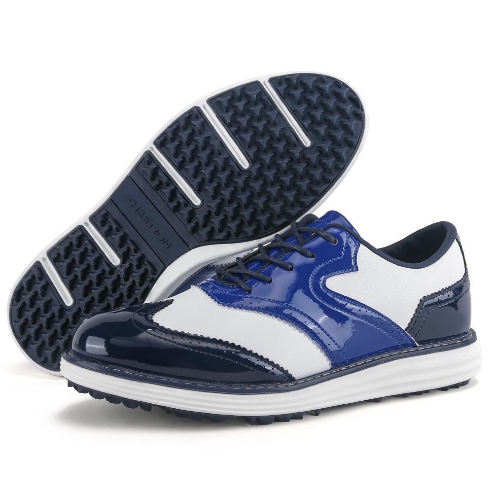 New nail-free professional bottom golf shoes, leather shoes, outdoor training shoes, wear-resistant and non-slip sports shoes