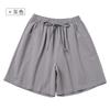 Cotton and Linen Five Quarter Pants Spring Leisure Sports Loose High Waist Wide Leg Pants Casual Shorts Women