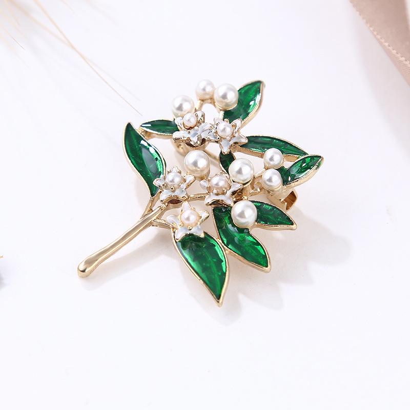 Temperament Brooch Gardenia Pearl Corsage Creative Simplicity Female Corsage Accessories Pin Long-Lasting Color Exquisite Hypoallergenic Brooch Gift