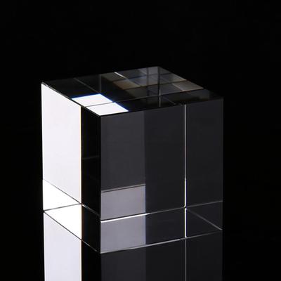 Crystal Glass Prism Cubic Collectible Science Gadgets Home Decor Physics Toy Optical