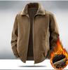 Men's High-End American Style Bomber Jacket: Spring-Fall Winter Cotton Velvet, Thickened for Middle-Aged & Elderly