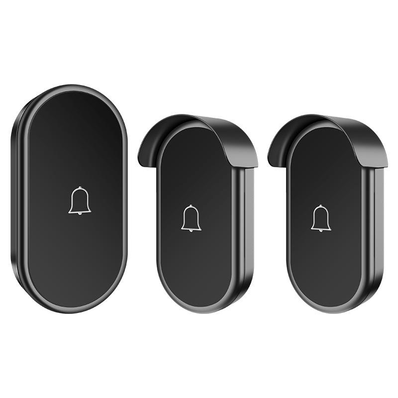 Dual-Function 433MHz Long-Range Elderly Call Button & Waterproof Wireless Doorbell White