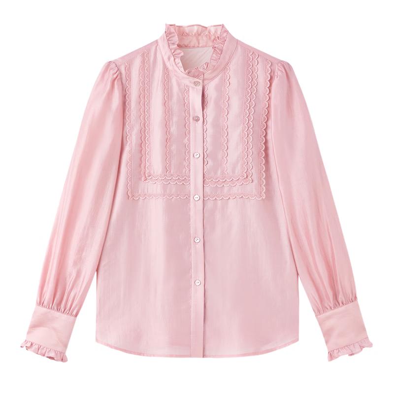 Women's Lace Splicing Commuter Shirt