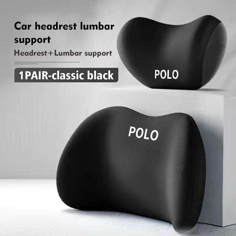 For Volkswagen VW Car Headrest Lumbar Support Neckpillow Waist Elastic Cushion Passat Golf 4 5 6 Tiguan Polo Scirocco Jetta CC zg6