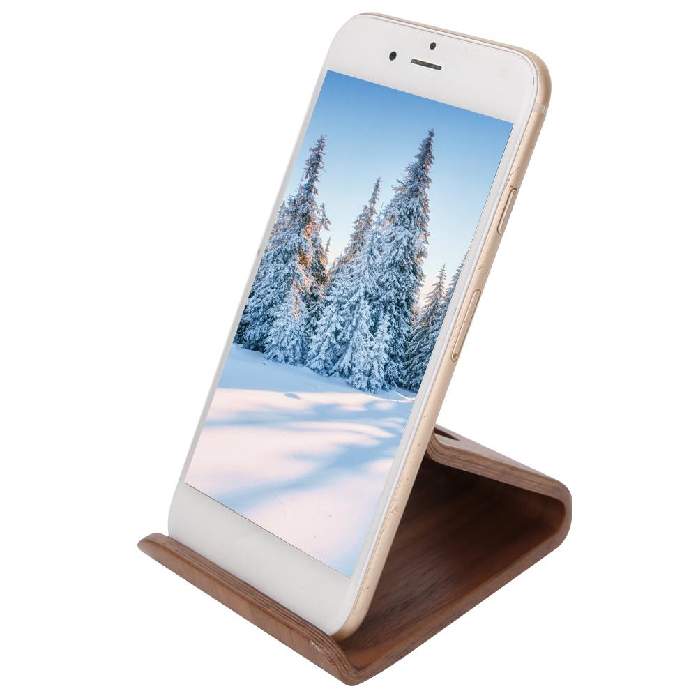 Double-Sided Walnut Desktop Tablet PC Holder Mobile Phone Stand Bracket Accessory(undertint )