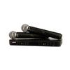 SHURE BLX288/SM58 Wireless Microphone System: BLX2/SM58 Dynamic Handheld Microphone (2 Mics), BLX88 Receiver, Dual-Channel. For Singing,