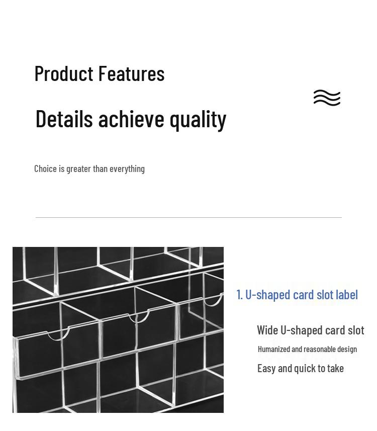 Acrylic Price Tag Display & Pen Holder Stand for Stationery Stores